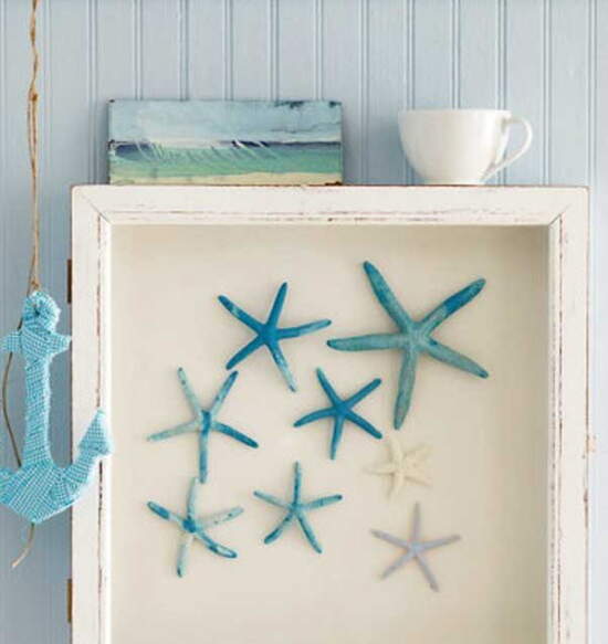 عکس, تزیین های رویایی اتاق با ستاره دریایی و صدف