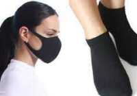 عکس قدرتمند کردن ماسک در مکان های آلوده با جوراب شلواری