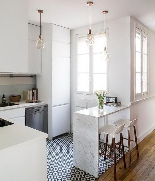 عکس, طراحی کابینت و دکور برای آشپزخانه های اپن کوچک