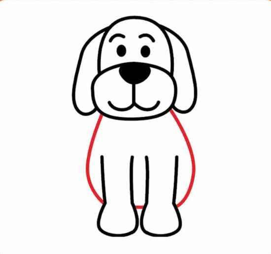 عکس, الگوی کشیدن سگ با مزه برای دبستانی ها