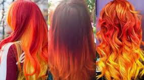 عکس, فرمول رنگ موهای قرمز شبیه شعله های آتش