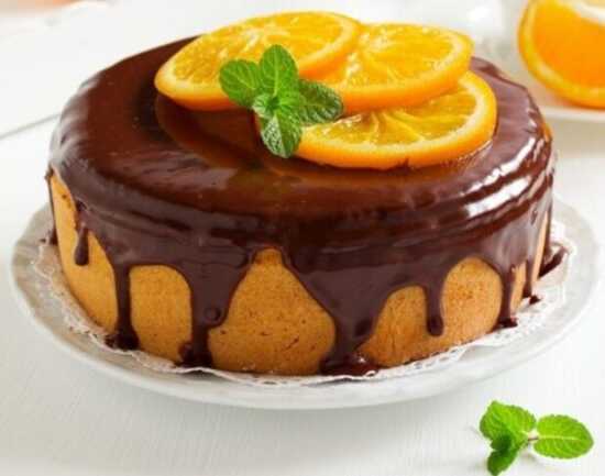 عکس, دستور پخت کیک پرتقالی و شکلاتی در فر