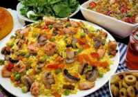 عکس پلو سبزیجات با فیله مرغ غذای خوشمزه ی یونانی
