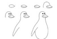 عکس روش کشیدن پنگوئن الگوی آن برای بچه ها