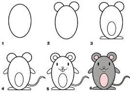 عکس, آموزش کشیدن موش کارتونی برای بچه