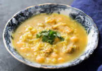 عکس آموزش سوپ نخود و مرغ مخصوص کرونایی ها