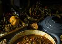 عکس آموزش خورشت قزوینی خوشمزه با کدو و گردو
