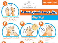 عکس روش درست شستن دستها برای کرونا آموزش تصویری