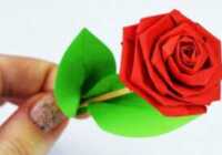 عکس الگو و آموزش تصویری گل رز کاغذی