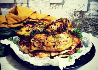 عکس, آموزش مسخن غذایی عربی با مرغ و نان
