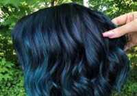 عکس آموزش رنگ موی طبیعی هایلایت آبی با مواد طبیعی