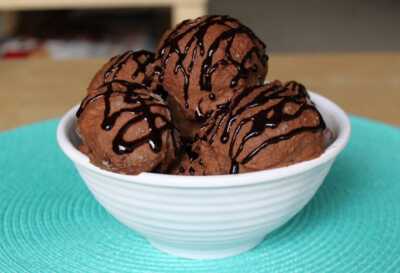 عکس, آموزش بستنی شکلاتی با ثعلب در خانه