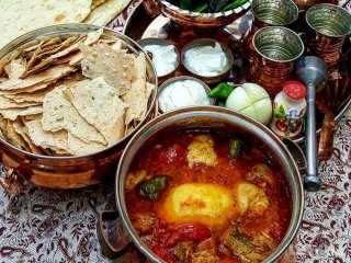 عکس, روش سنتی پختن یخنی نخود شیرازی