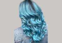 عکس آموزش رنگ کردن موها به رنگ فانتزی پری دریایی آبی