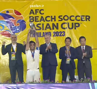 عکس, کسب عنوان قهرمانی فوتبال ساحلی آسیا تایلند
